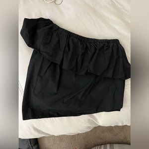 ASOS One Shoulder Top in Black Size US 10